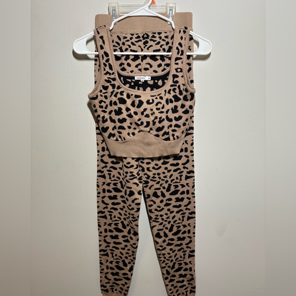 Leopard Print Kids Leggings Set